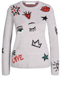 Grey Bold Design Sweater