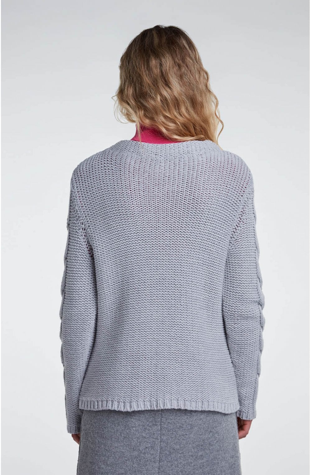 Grey Cable Knit Jumper