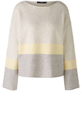 Grey Camel and Yellow Colour Block Jumper