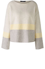 Grey Camel and Yellow Colour Block Jumper