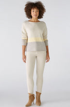 Grey Camel and Yellow Colour Block Jumper