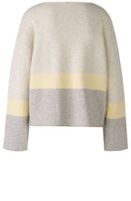 Grey Camel and Yellow Colour Block Jumper