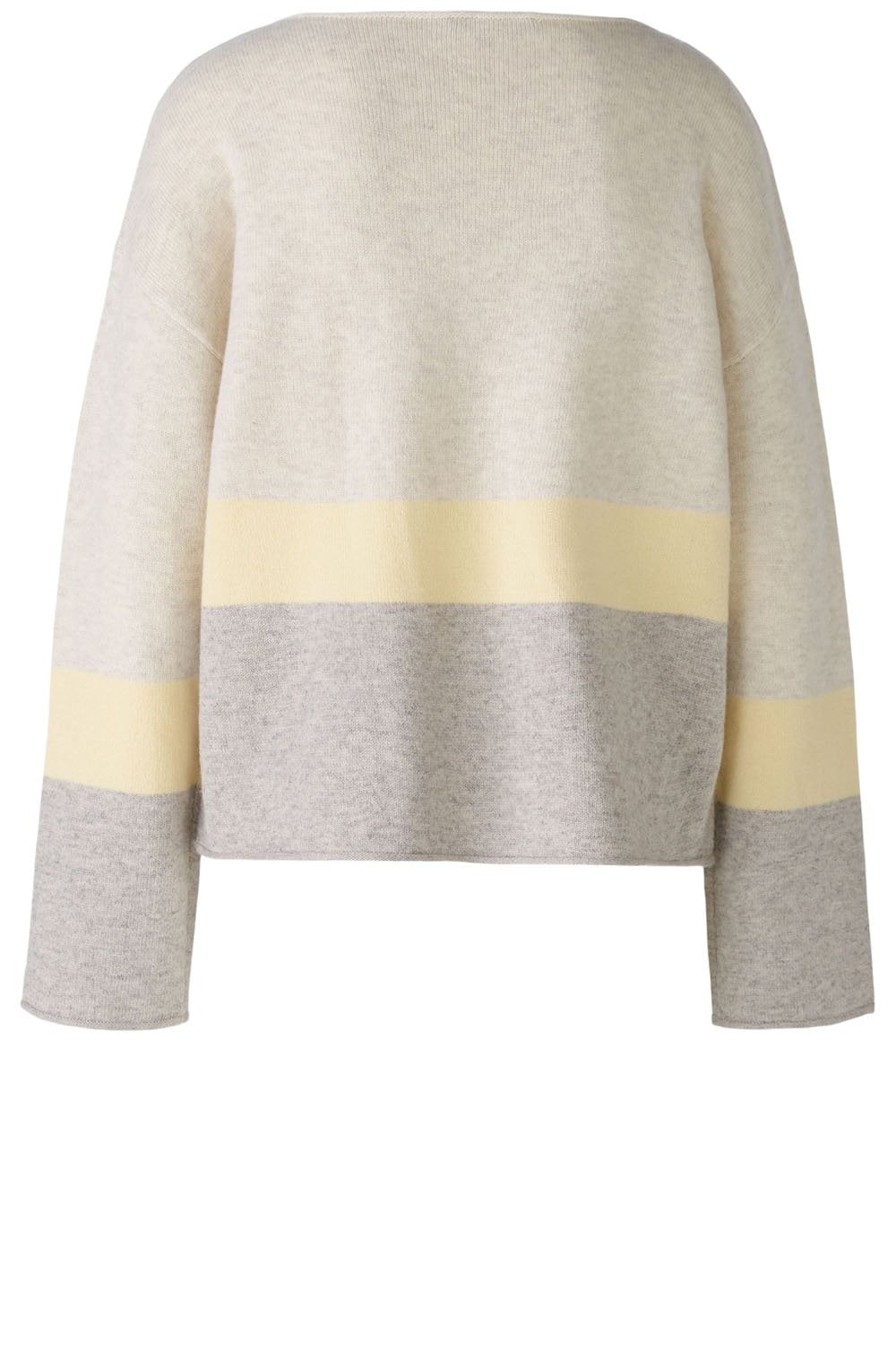 Grey Camel and Yellow Colour Block Jumper