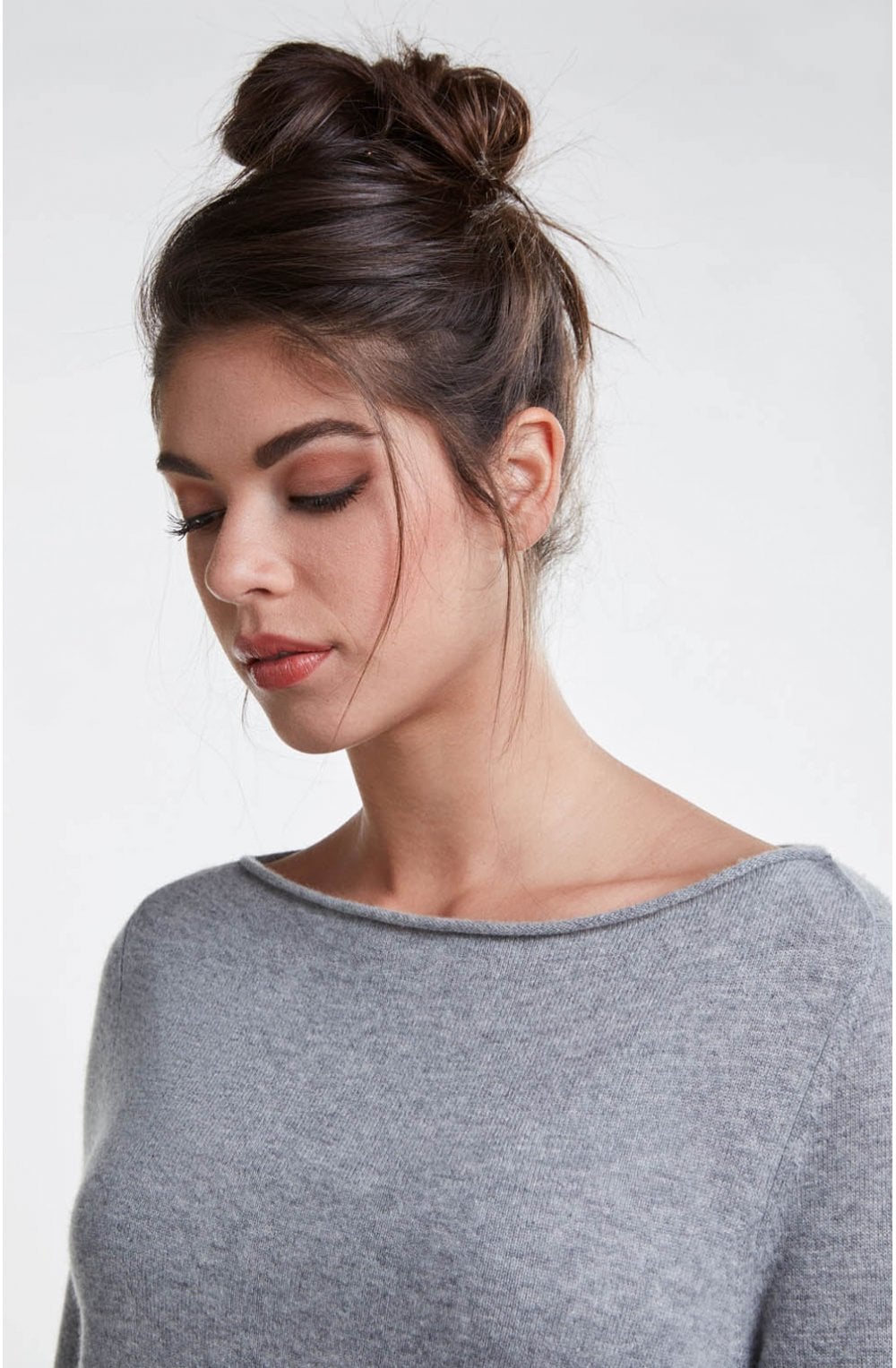 Grey Cashmere Blend Jumper