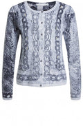 Grey Chain Print Cardigan