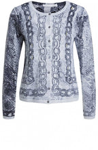Grey Chain Print Cardigan