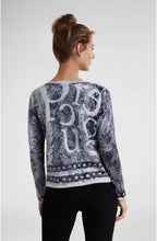 Grey Chain Print Cardigan