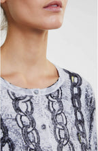 Grey Chain Print Cardigan