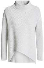 Grey Chunky Ribbed Knit Sweater