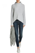 Grey Chunky Ribbed Knit Sweater