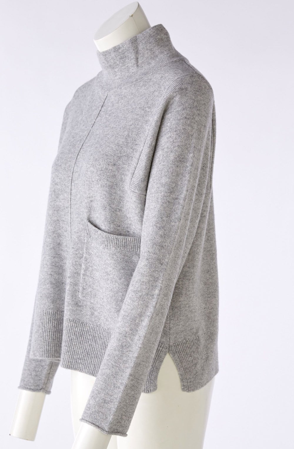 Grey Cowl Neck Jumper
