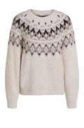 Grey & Cream Fairisle Print Jumper