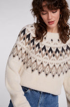 Grey & Cream Fairisle Print Jumper