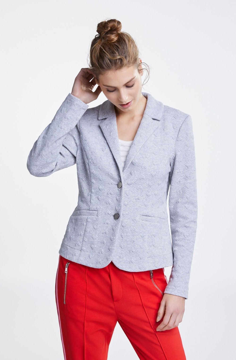 Grey Embossed Heart Jacket