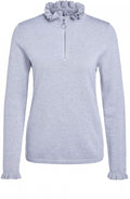 Grey Frilled Neck Jumper