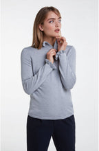Grey Frilled Neck Jumper