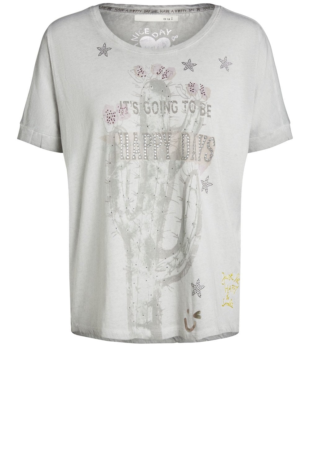 Grey Happy Days T Shirt