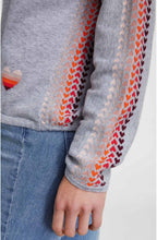 Grey Heart Detailed Jumper
