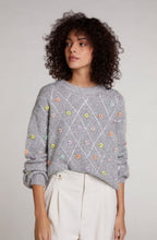 Grey Heart Sequin Detailed Jumper