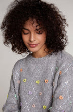 Grey Heart Sequin Detailed Jumper