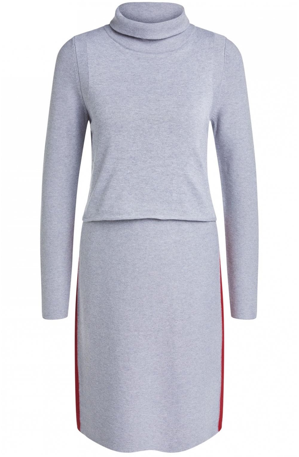 Grey Knit Layered Dress