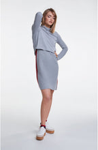 Grey Knit Layered Dress