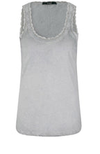 Grey Lace Detailed Vest Top