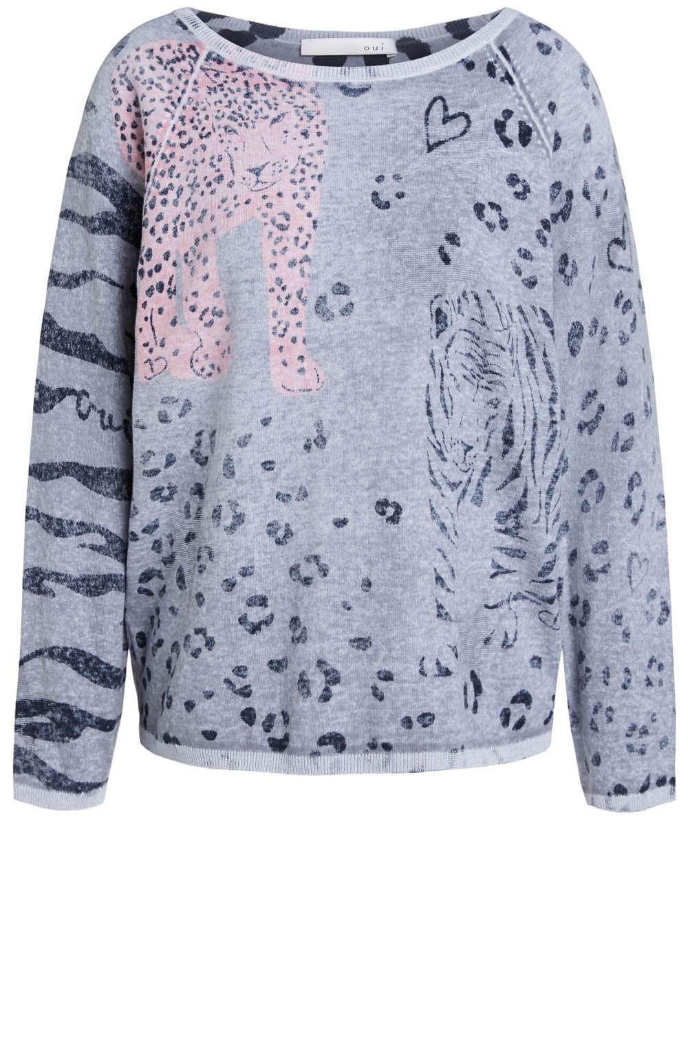 Grey Leopard Jumper