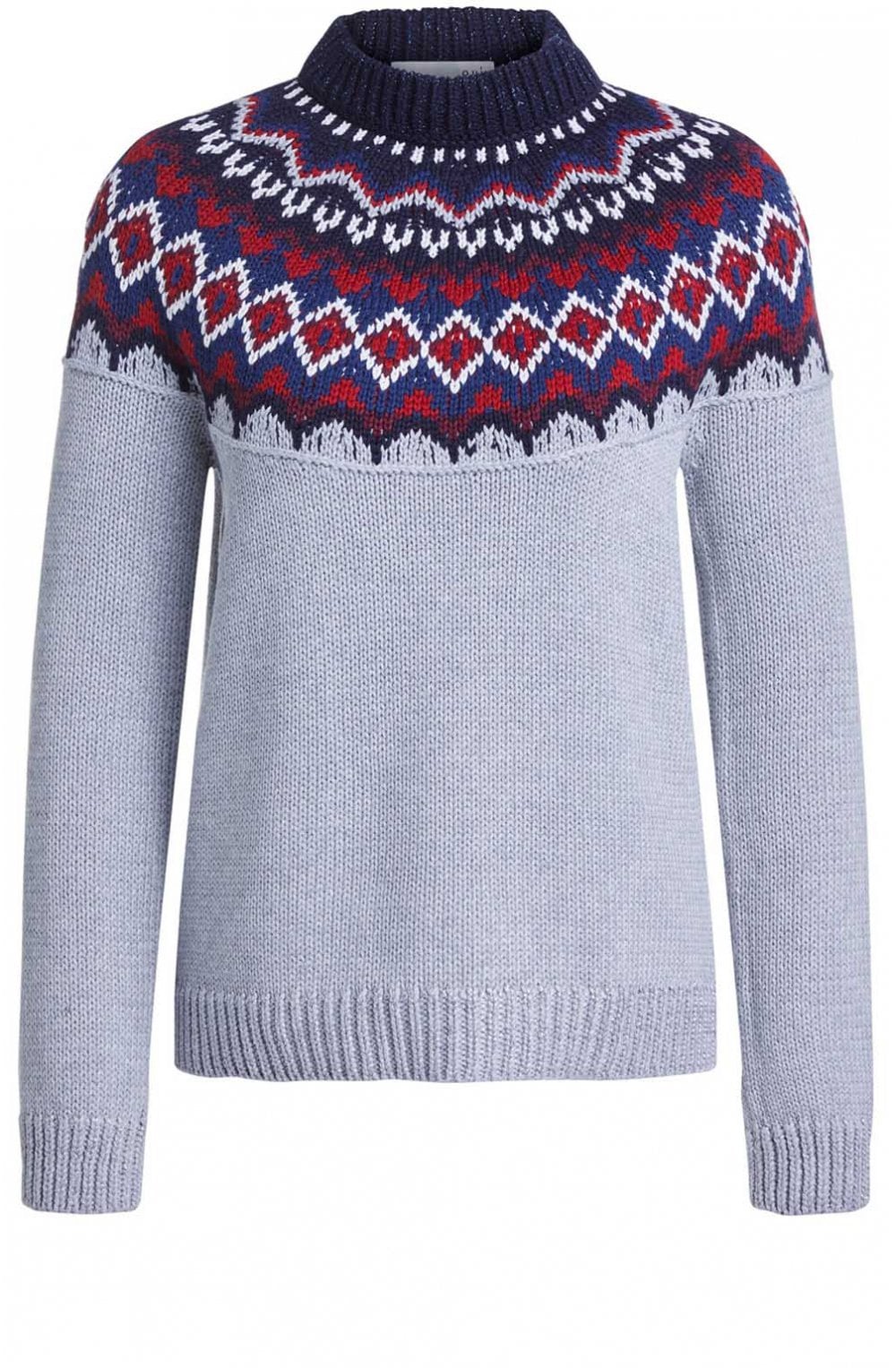 Grey Patterned Panel Jumper