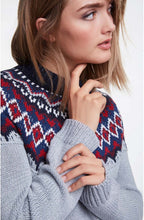 Grey Patterned Panel Jumper