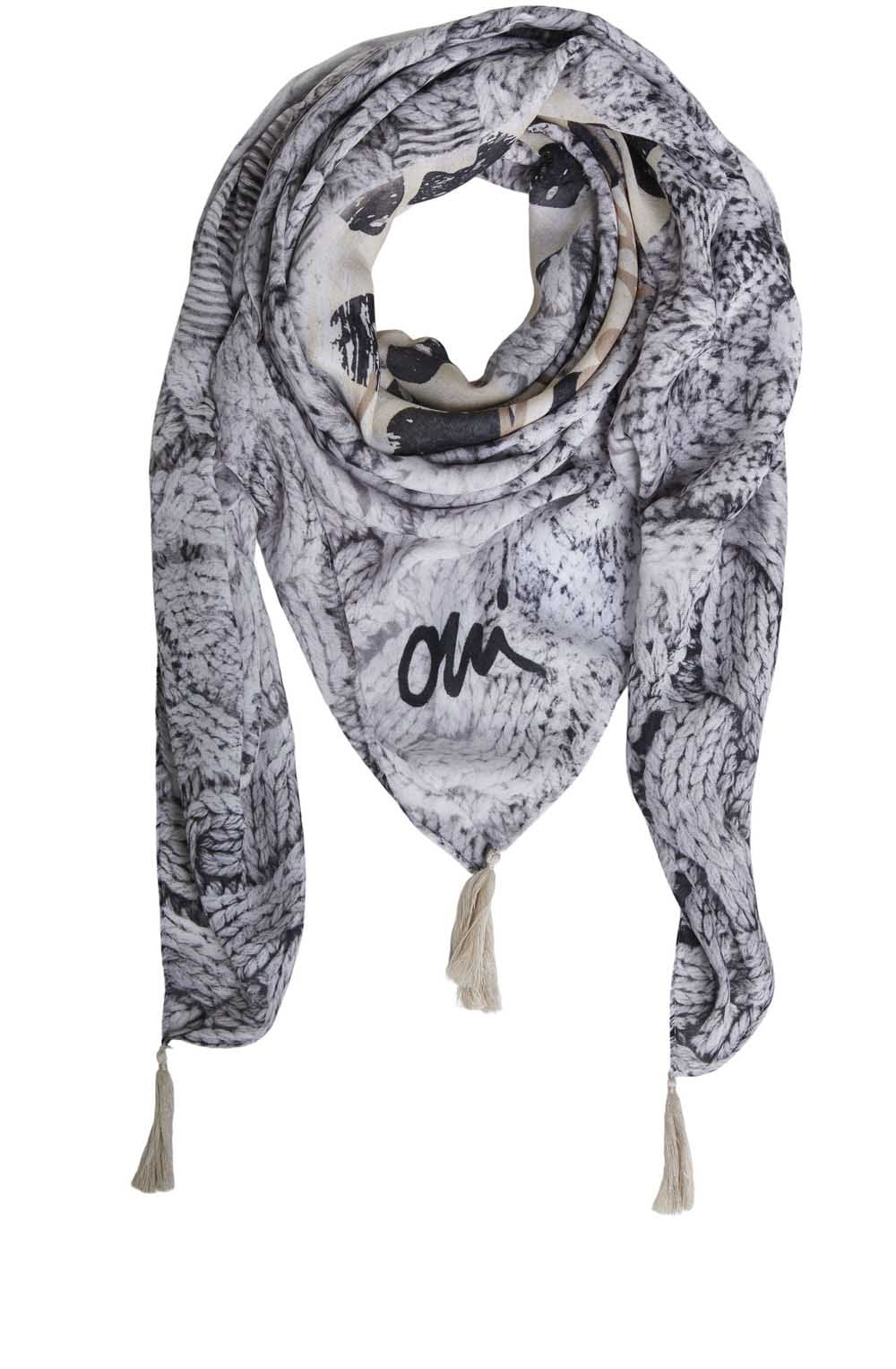Grey patterned Scarf