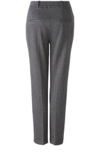 Grey Pinstripe Tapered Trousers