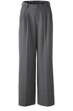 Grey Pinstripe Wide Leg Trousers