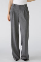 Grey Pinstripe Wide Leg Trousers