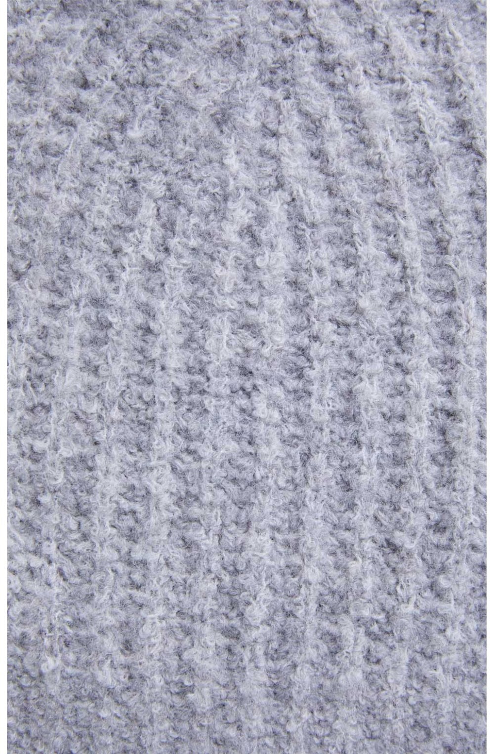 Grey Ribbed Knit Hat