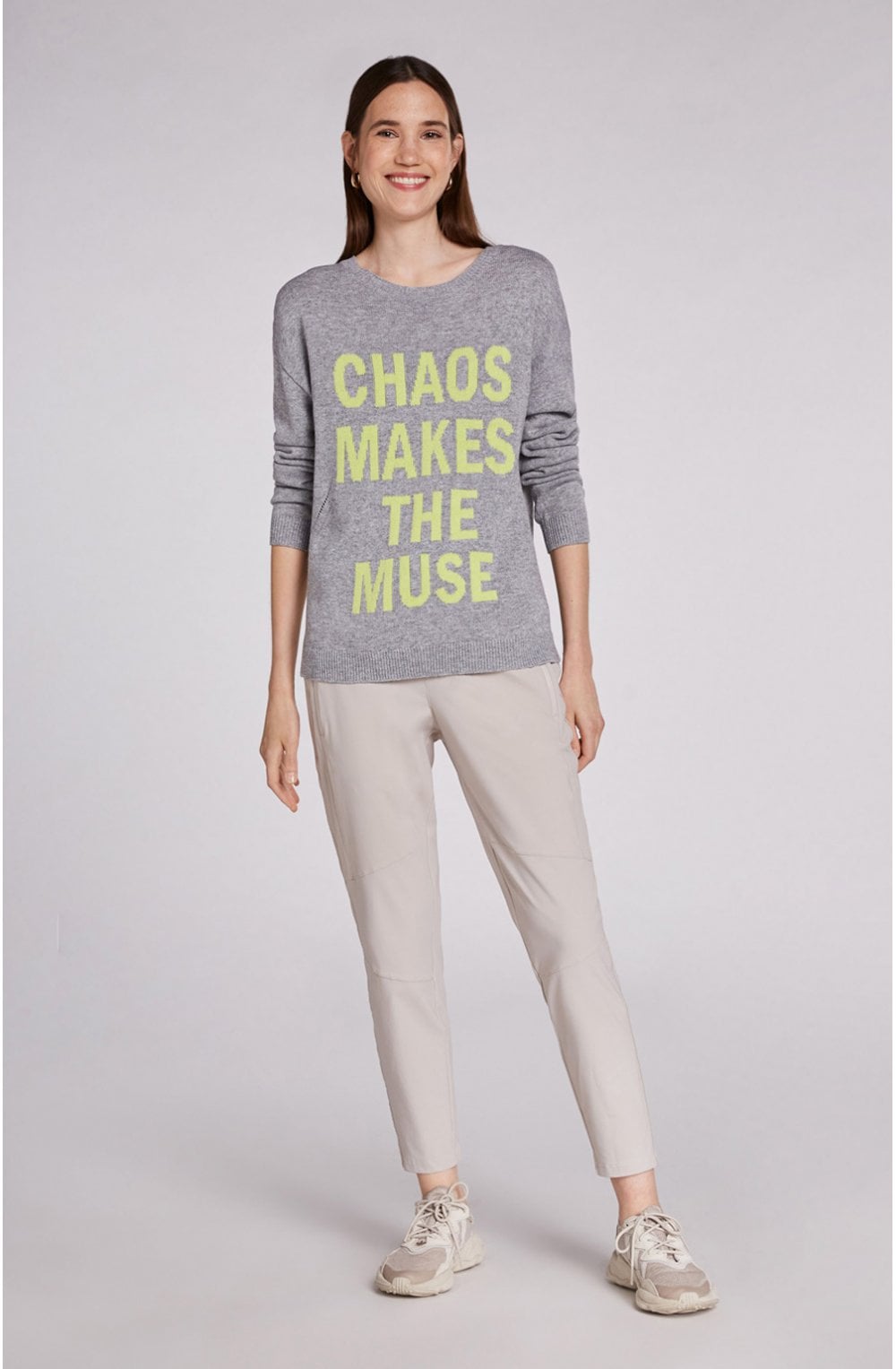 Grey Slogan Jumper