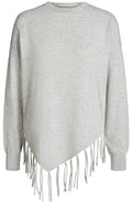 Grey Tassel Hem Sweater