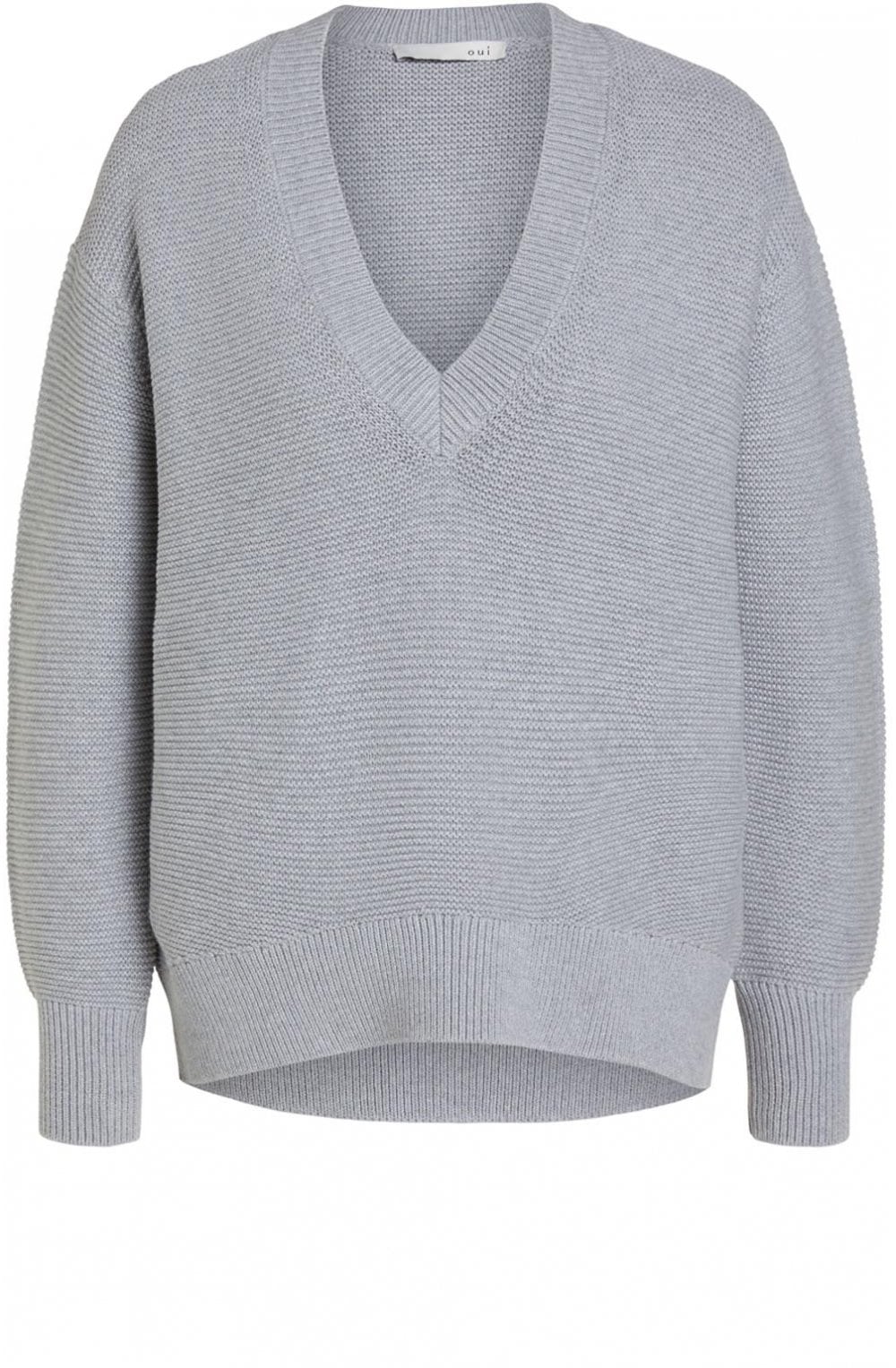 Grey V Neck Jumper