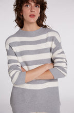 Grey & White Bold Stripe Jumper