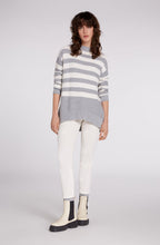 Grey & White Bold Stripe Jumper