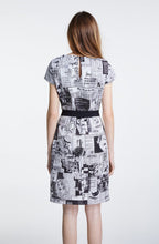 Grey & White Comic Print Dress