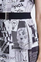 Grey & White Comic Print Dress