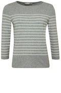 Grey & White Striped Sweater