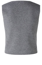 Grey Wool Blend Knitted Waistcoat