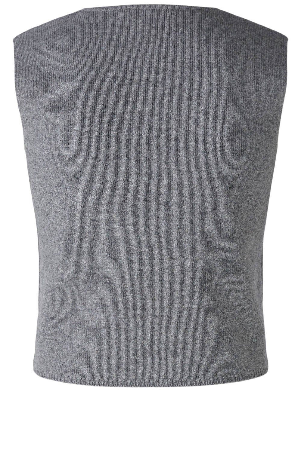 Grey Wool Blend Knitted Waistcoat