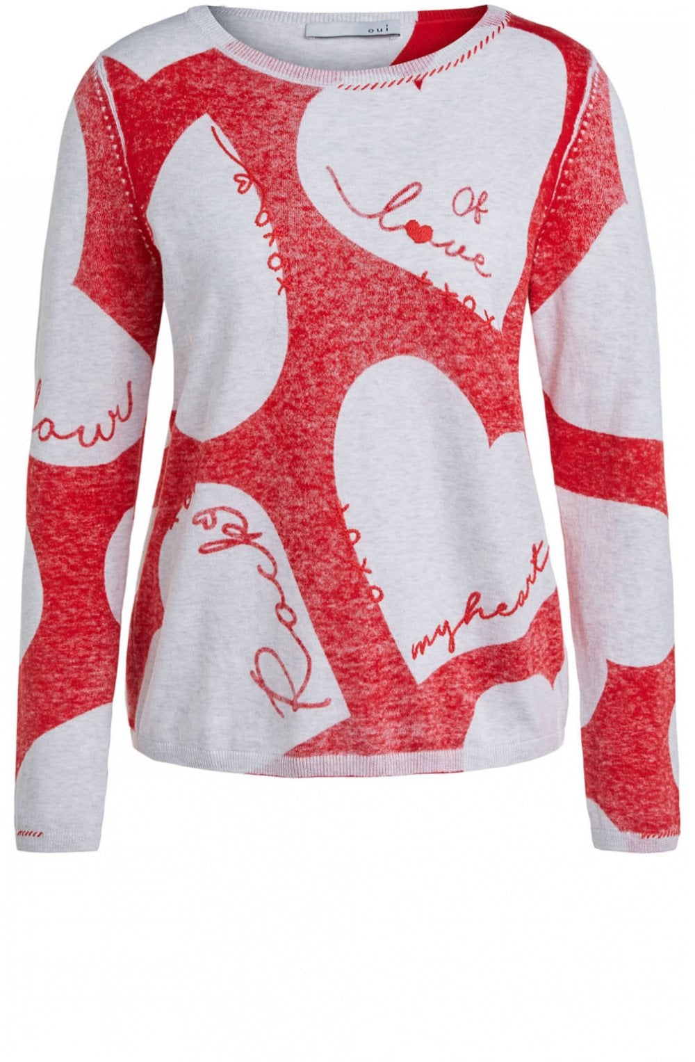 Heart Design Fine Knit Jumper