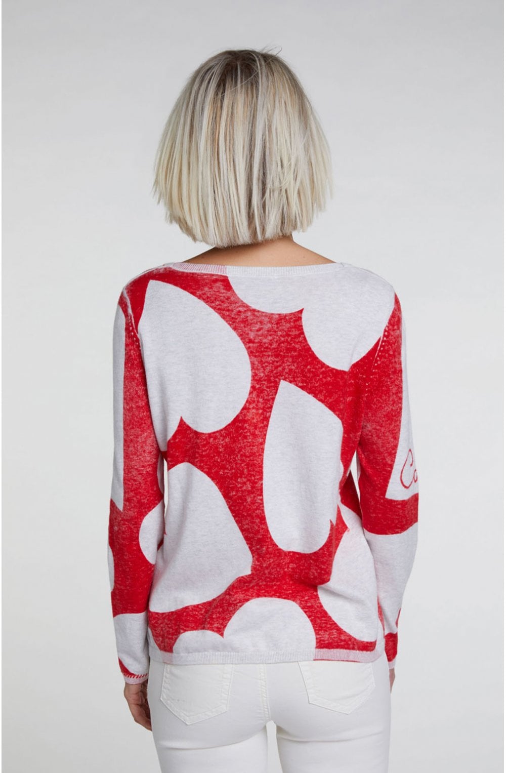 Heart Design Fine Knit Jumper