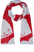 Heart Design Knit Scarf