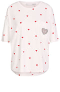 Heart Print T Shirt