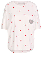 Heart Print T Shirt